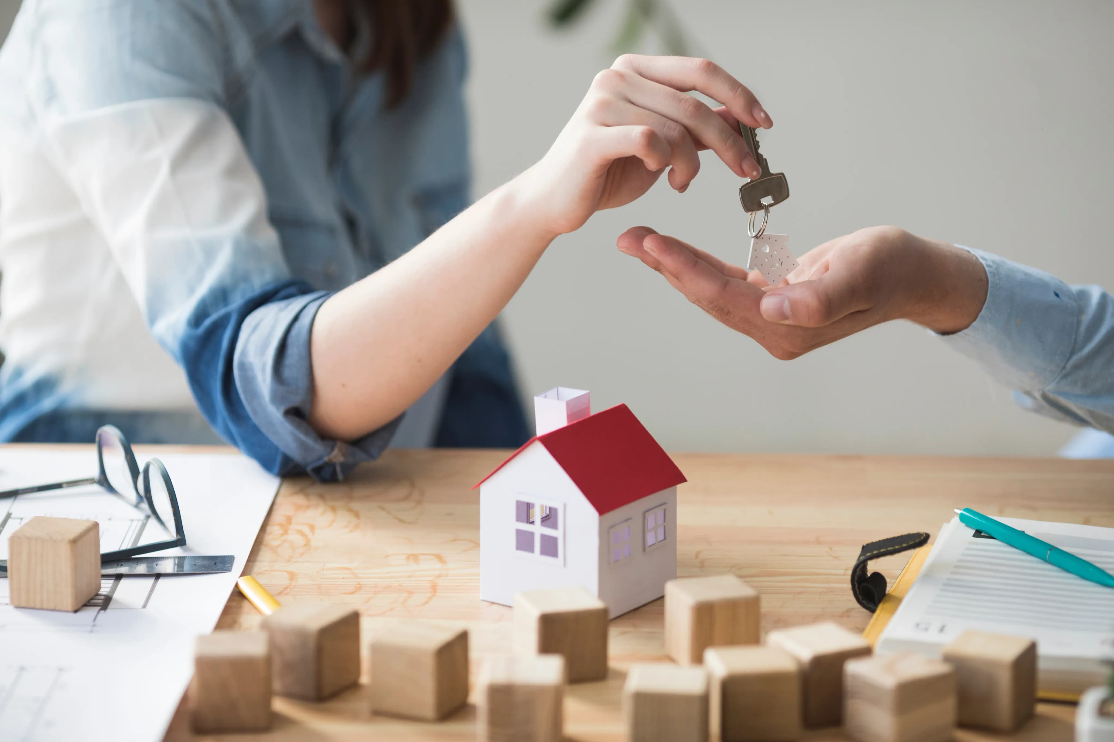 Handing over house keys